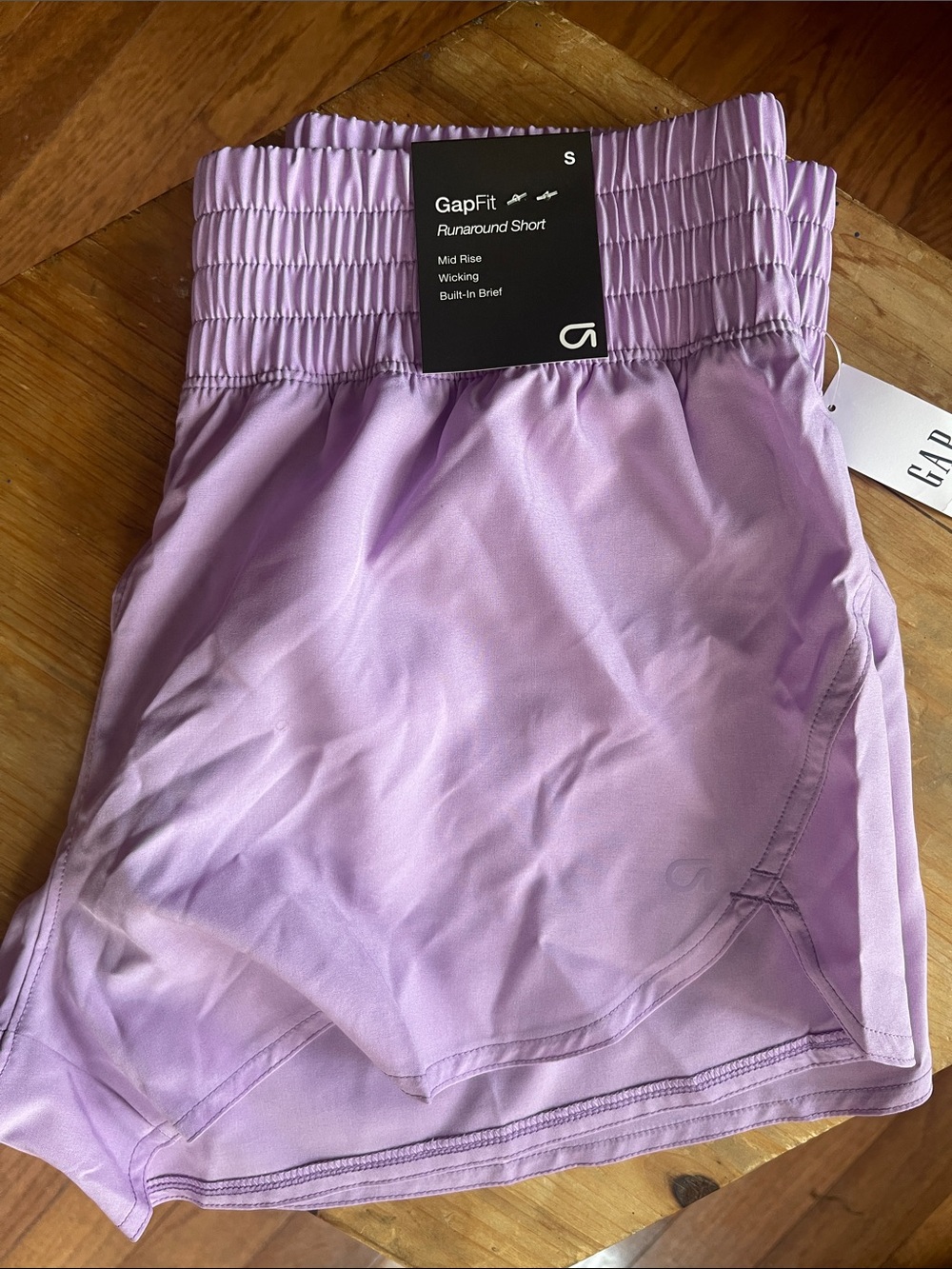 Lilac High-Waisted Athletic Shorts - Picture 3 of 4